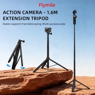 For DJI POCKET4P/3/Action6 one click pop-up 1.6-meter extension tripod compatible with Insta360Luna 