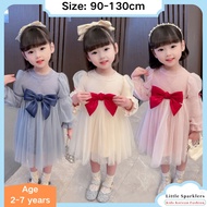 Baby Girl Dresses for Kids Long Sleeve Korean Girl Dress Kids Girl Princess Birthday Baju Dress Kemb