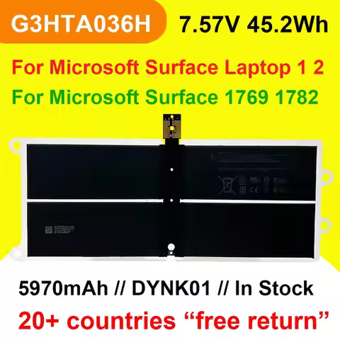 G3HTA036H Laptop Battery For Microsoft Surface Book 1769 LAPTOP 1 2 Series Tablet Batteries DYNK01 7