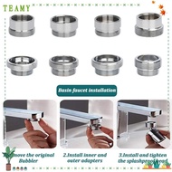 TEAMY Water Filter Adapter, Metal 18/20/22/24mm To 22mm Faucet Adapter Set,  With Washer Faucet Conn