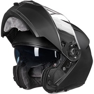 ILM  Motorcycle Modular Full Face Helmet Flip up Dual Visor DOT Approved Model 159(Matte ,XX-Large)