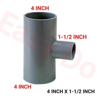 PVC REDUCER TEE 3 INCH X ( 1-1/4 1-1/2 2 ) / 4 INCH ( 1-1/2 2 3 )