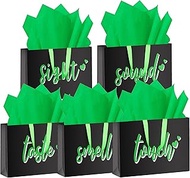 YIXAXKAO 5 Senses Gift Bags Five Senses Gift Bags with Tissue Paper Kraft Paper Bag with Ribbon Hand