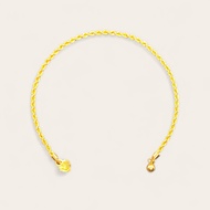 22K (916) Gold Twisted Rope Anklet with Heart Charm – Elegant Gold Jewelry