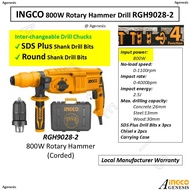INGCO 800W Rotary Hammer Drill RGH9028-2