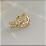 AT201 Gold Gem Titanium Earrings