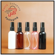 60ml spray bottle, 60ml plastic bottle, full black spray, neck 18