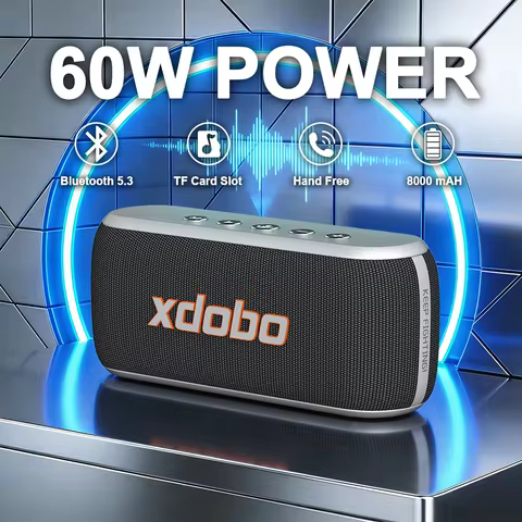 60W Soundbar XDOBO X8IV Subwoofer Speaker 8000mAh Deep Bass Outdoor Smart Phone TV Home Cinema Louds