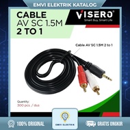 RCA Jack Cable 2-1 1.5m RCA to RCA 2 Way Cable 2 in 1 RCA Cable/