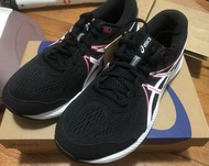 Asics gel contend 7慢跑鞋 黑紅色超寬楦 1011B039008 27.5cm