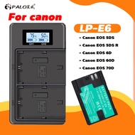 PALO Canon LP-E6 Camera Battery Matching EOS 5DS R 5D Mark II III 6D 7D 70D 80D 60D