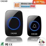 Cacazi  HYA10 Wireless doorbell UK plug  waterproof door bell low price high quality home  300M range