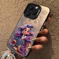 Casing iphone 11/12/13/14/15/16 Pro max Silver Case Princess Case For iPhone 11,12,13,14,15,11PM,12P