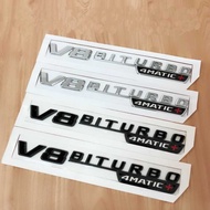 Suitable for Mercedes-Benz Modified AMG Fender Side Mark V8 BITURBO4MATIC+Door Word Mark Fender Car 