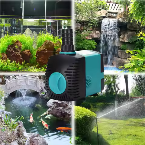 Tank Submersible Pump Bottom Suction Cup Multifunctional Tank Filter Silent Feces Pump for Aquarium 