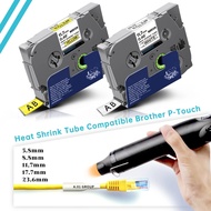 5.8/8.8/11.7mm Heat Shrink Tube Tape Compatible with Brother HSe Tape hse231 hse211 hse221 hse241 hs
