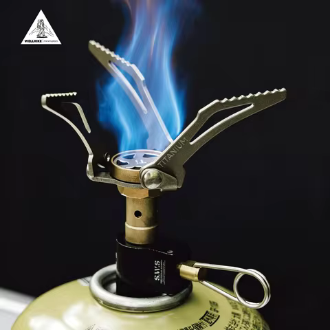 WELLHIKE Outdoor SWS Mini Stove: Foldable, Lightweight Solo Water-Boiling Essential for Hiking, Moun