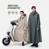 Tt Electric Vehicle Battery Car Raincoat Wholesale Thickened Extended Long Conjoined Adult Motorcycl