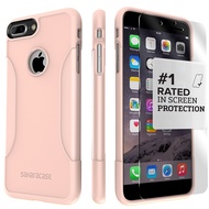 【Saharacase】撒哈拉 經典款 iPhone7Plus/8Plus 手機殼(9H玻璃保護貼+貼膜神器+安裝組) 玫瑰金