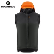 ROCKBROS Cycling Vest Winter Fleece Warm Windproof MTB Road Bikes Hooded Vest Men Women Sleeveless Sports Jacket Waistcoat
