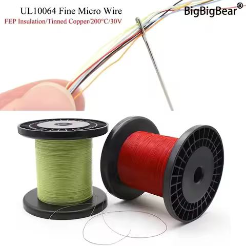 10M/100M UL10064 FEP Wire 40/36/34/32/30/28/26AWG PTFE Plastic Ultra Fine Micro Litz Wires Solder Hi