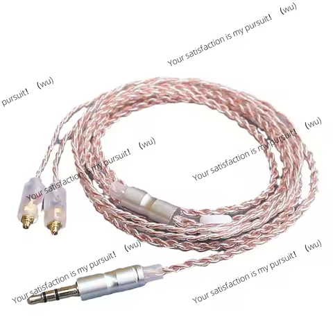 1PC HiFi Earphone Upgrade Cable MMCX 3.5mm 1.2m Silver Plated Core Cable For Sennheiser IE200/IE300/
