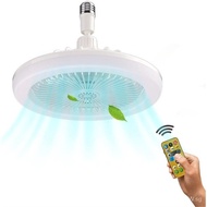 Enclosed Ceiling Fans with Lights and Remote 10 Inch Mini Bladeless Ceiling Fan with Light Family Summer Gift for Kitchen/Bathroom/Garage/Pantry/Tool Room/Store Room/Closet
