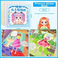 XIAOSHUGUOGUO | Princess Dress-up Sticker Book 3-6 Years Girl