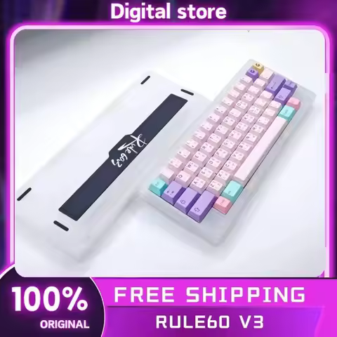 Rule60 V3 Mechanical Keyboard Kit HHKB WKL WK Layout Tri Mode Wired Mode keyboard kit CNC Acrylic Ba
