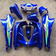 ชุดสีเวฟ125R น้ำเงิน+อกไก่(รูกุญแจเหลี่ยม) พร้อมติดลาย เคลือบเงาแท้ หน้ากากหน้าแหลม (ABS) wave125R 1