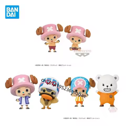 In Stock Bandai ONE PIECE Fluffy Puffy Tony Chopper Karoo Bepo Anime Action Figures Model Desktop Or