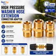 High Pressure Washer Hose Extension Connector Adapter Copper M22 14mm & 15mm