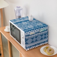 Bohemian Blue Microwave Oven Cover Dust Cover for Electric Oven/Microwave Oven Dust Cover Oven Cloth Towel Home Appliance Decoration Cover