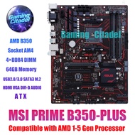 Used ASUS PRIME B350-PLUS GAMING DDR4 Motherboard ATX AMD Compatible with AMD AM4 1-5 Gen Processors