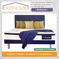 Viro Spinesation Mattress 9” Package with Divan or Storage Bed | Bedroom | Available in 4 Sizes