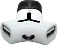 Ridata Yego Y Shaped 2-Port 2 GB USB Flash Drive with Built-in Hub 9A602G0RDA80J (Black)