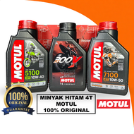 MOTUL 100% ORIGINAL  ENGINE OIL MINYAK HITAM 4T 5100 7100 300V SCOOTER 10W40 10W50 15W50 FULLY SEMI 