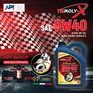 TRIMOLY-X GP SERIES 5W40 ESTER FULLY SYNTHETIC ENGINE OIL SP/CF 4L Car Minyak Hitam Minyak Enjin Ker