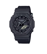 Casio Analog-Digital Utility Carbon Core Guard Black Cloth Strap Watch 48.5mm - GA2100BCE-1A