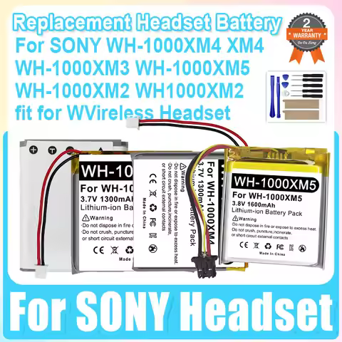 Replacement Wireless Headset New Battery For Sony WH-1000XM4 XM4 WH-1000XM3 XM3 WH-1000XM5 XM5 72374