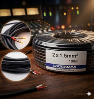 Kabel Audio Speaker 2x1.5 Soundmax Kabel Listrik Serabut isi 2 Soundmax 50meter