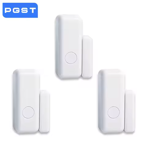 PGST Tuya 433MHz Magnetic Door Alarm Sensor Smart Home Life Window Door Sensor For House Alarm Secur