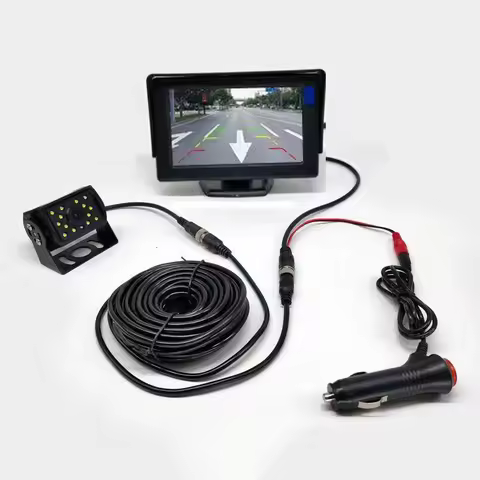 Car-mounted 4.3-inch monitor 7-inch HD reverse video 12V24V truck semi-trailer set