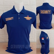 SECURITY WINGS LOGO T-SHIRT FULL EMBROIDEREDbiru - SECURITY COLLAR T-SHIRT EMBROIDERED WINGS LOGObir