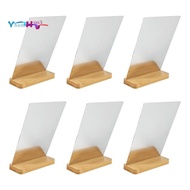 6 Pack Sublimation Photo Frames Blanks 5 X 7 Inch Heat Transfer Metal Picture Frames with Wood Base 