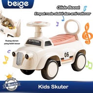 Beige Baby Balance 4 Wheel Music & Light Baby For 1-4 Years Old Mini Balance Bike riding toys 平衡車