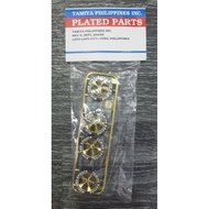 Tamiya 4WD Mini Racer GUP Low-Profile Tire & Wheel Set (Gold Plated)