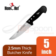 HOMCHEF Butcher Knife 5 inch Stainless Steel 2.5mm Thick Durable Blade Pisau Sembelih BK-215