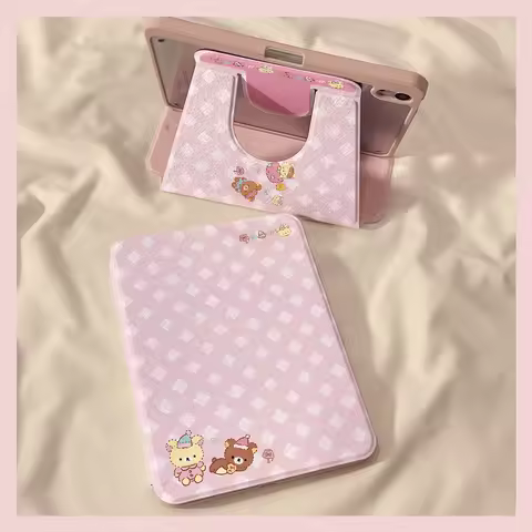 Kawaii Rilakkuma IPad 10 11 Tablet Protective Case Cute Cartoon 360 Degree Rotation Air7 Pen Slot MI