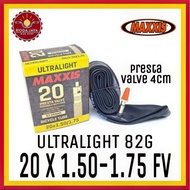 MAXXIS ULTRALIGHT 20 X 1.50-1.75 FV Bicycle Inner Tube